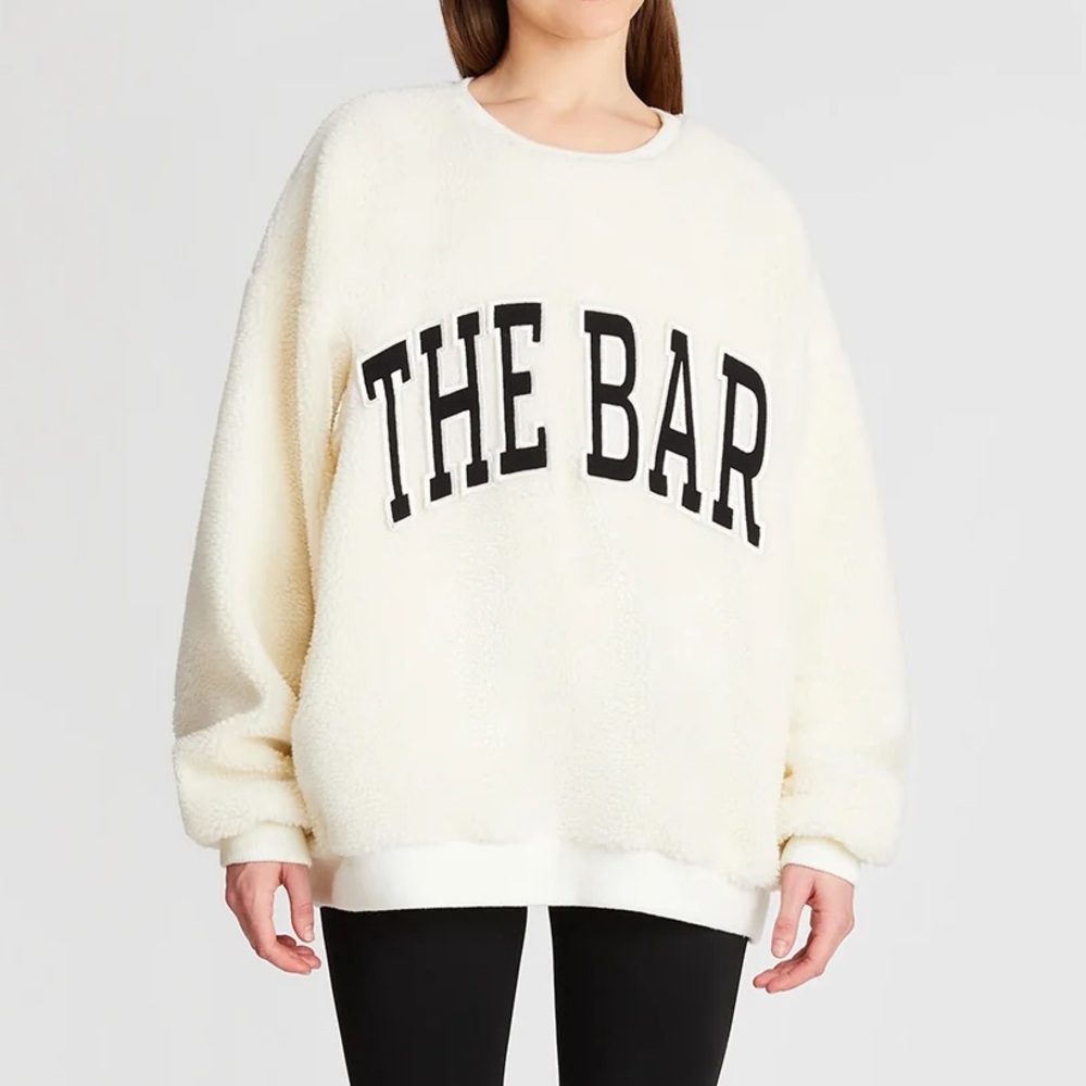 THE BAR ‘Gigi’ Sherpa sweatshirt size L NWT